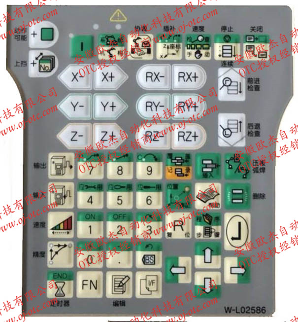 W-L02586原裝OTC示教器貼膜 W-L02586原裝OTC示教器貼膜